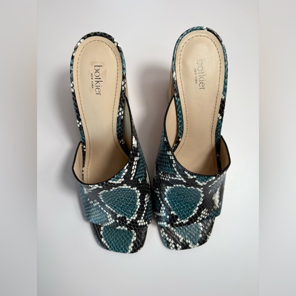 Botkier Shoes - botkier Ross Block Heel-Slide Sandal in Snake Print Leather-Size: 7.5-Preowned